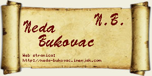 Neda Bukovac vizit kartica